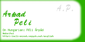 arpad peli business card